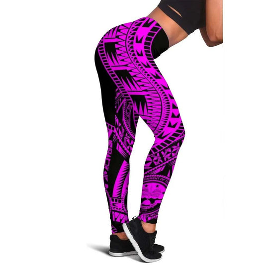 Federated States Of Micronesia Legging Polynesian Pattern Pink