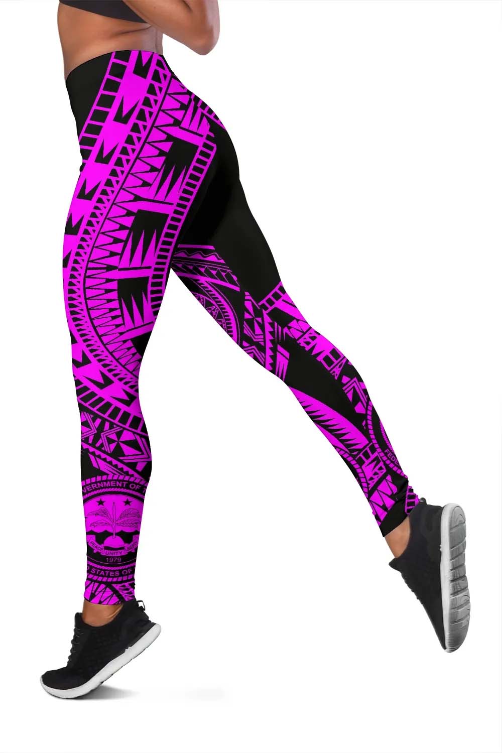 Federated States Of Micronesia Legging Polynesian Pattern Pink