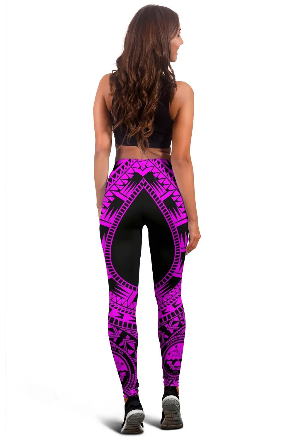 Federated States Of Micronesia Legging Polynesian Pattern Pink