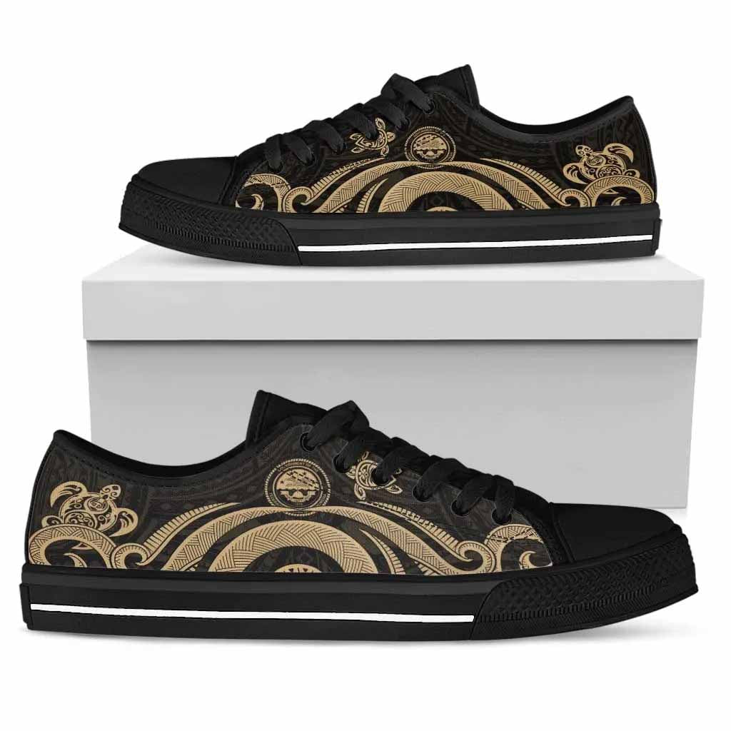 Federated States of Micronesia Low Top Canvas Shoes - Gold Tentacle Turtle
