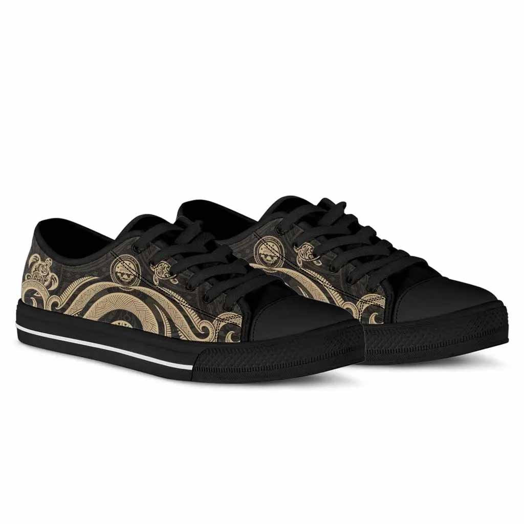 Federated States of Micronesia Low Top Canvas Shoes - Gold Tentacle Turtle