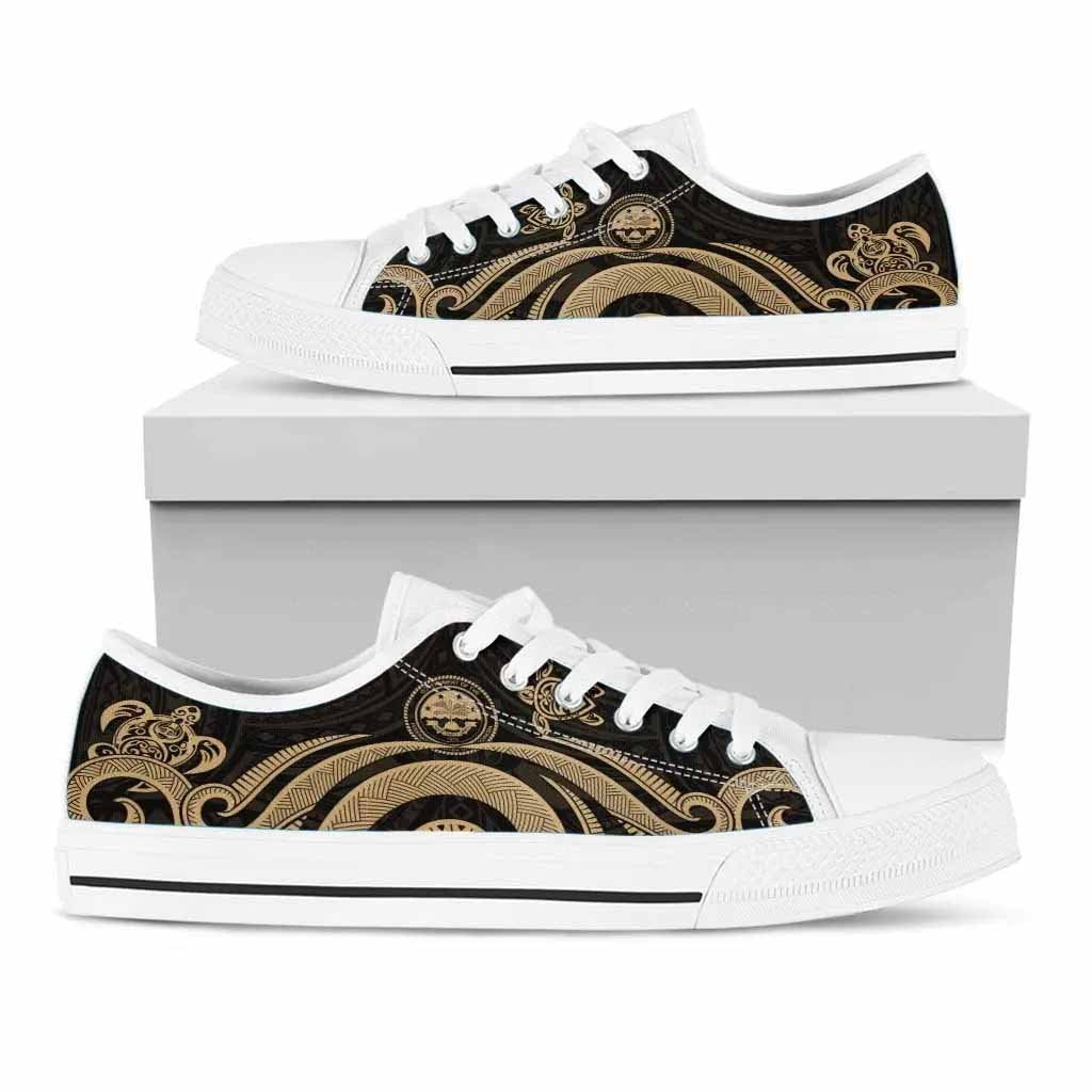 Federated States of Micronesia Low Top Canvas Shoes - Gold Tentacle Turtle