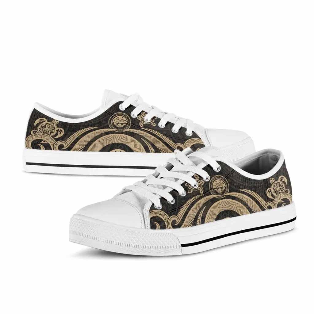 Federated States of Micronesia Low Top Canvas Shoes - Gold Tentacle Turtle