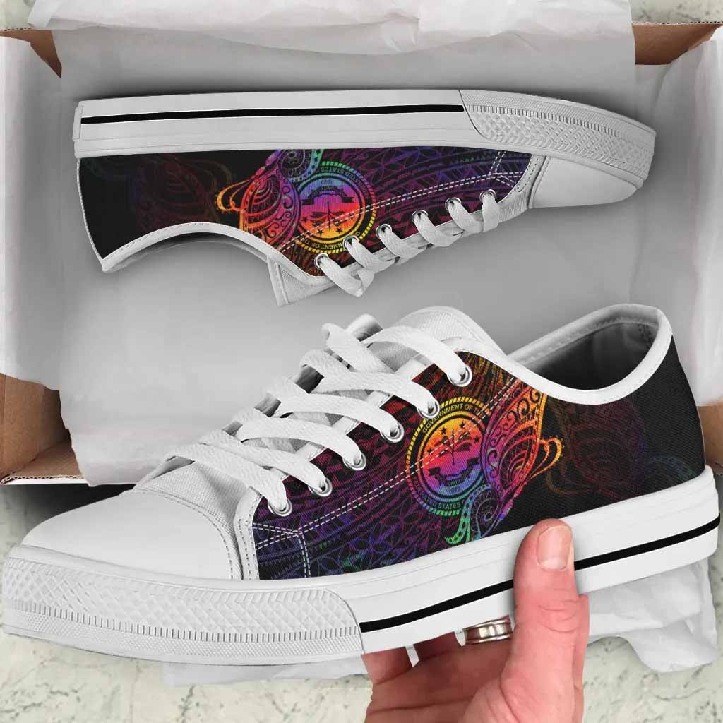 Federated States of Micronesia Low Top Shoes - Butterfly Polynesian Style