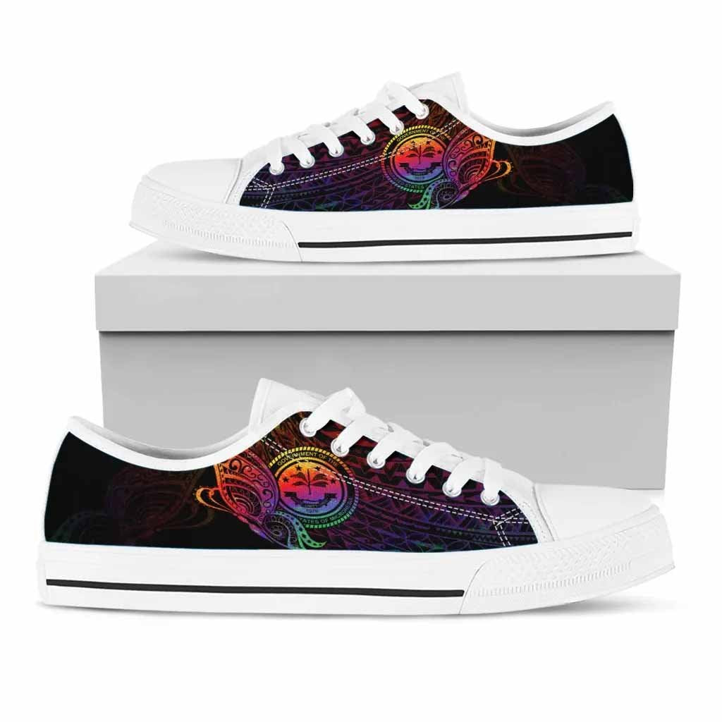 Federated States of Micronesia Low Top Shoes - Butterfly Polynesian Style