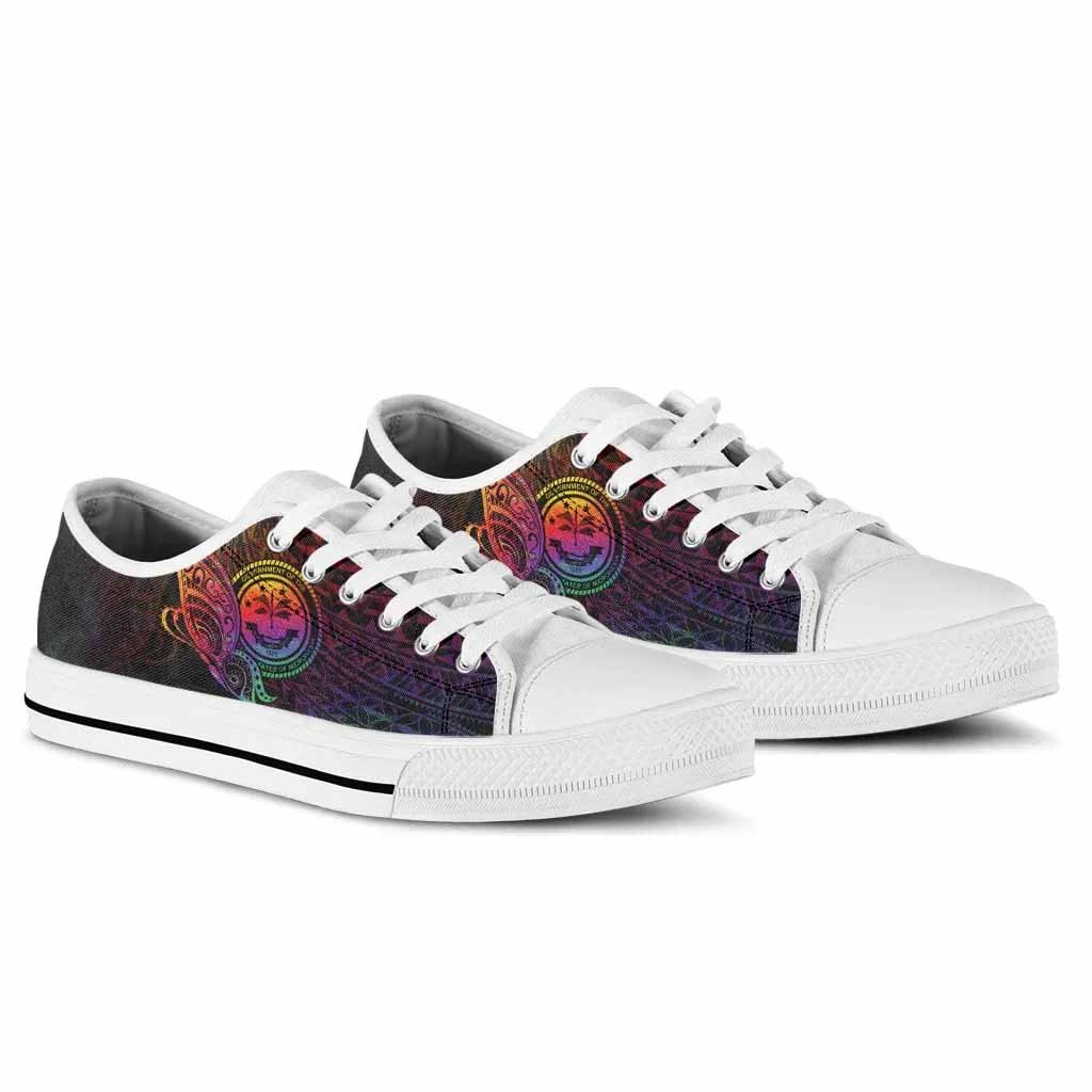 Federated States of Micronesia Low Top Shoes - Butterfly Polynesian Style