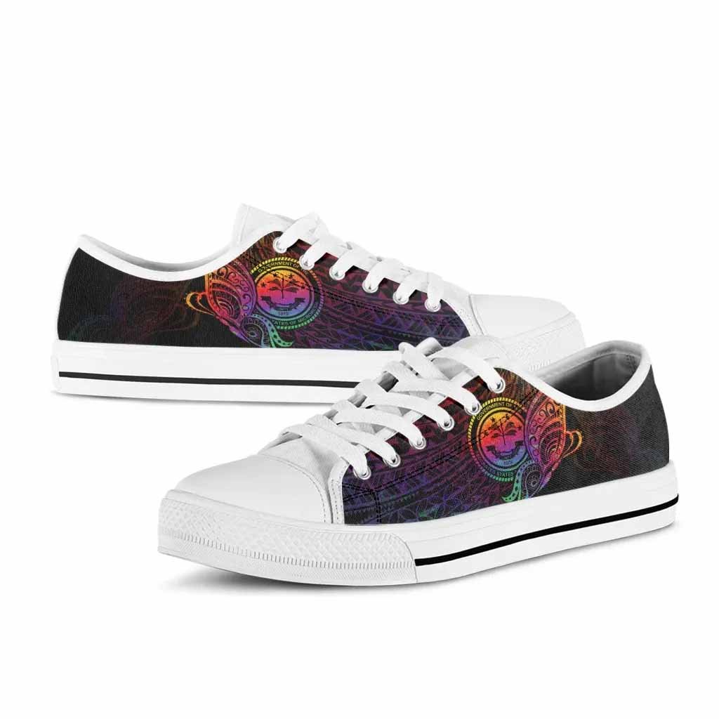 Federated States of Micronesia Low Top Shoes - Butterfly Polynesian Style