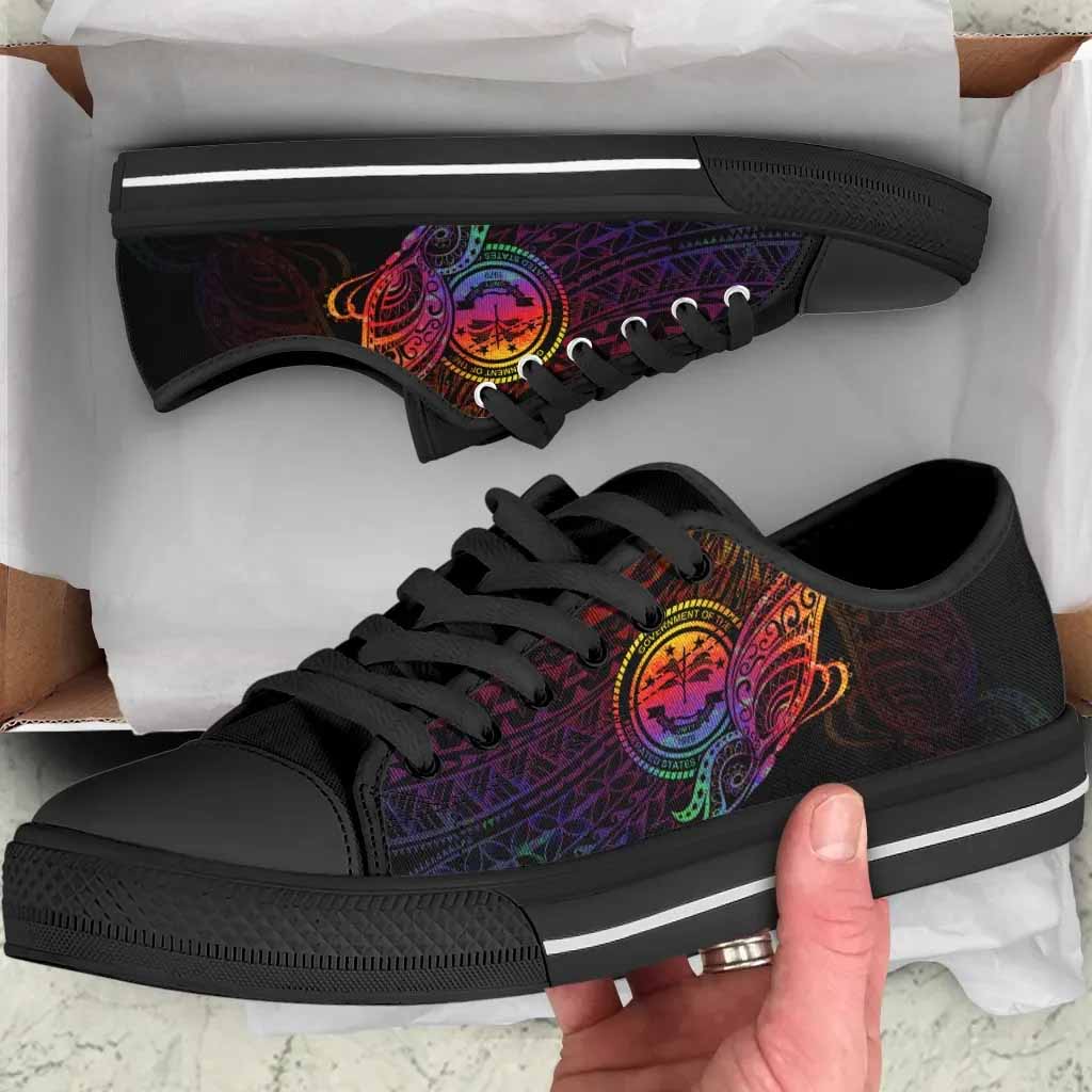 Federated States of Micronesia Low Top Shoes - Butterfly Polynesian Style