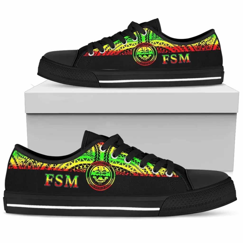 Federated States Of Micronesia Low Top Shoes - Micronesian Reggae Style