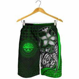 Federated States of Micronesia Men Shorts Green - Turtle With Hook