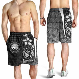 Federated States of Micronesia Men Shorts White - Turtle With Hook