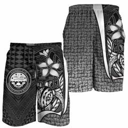 Federated States of Micronesia Men Shorts White - Turtle With Hook