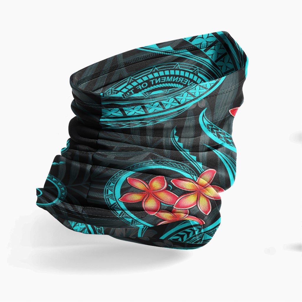 Federated States of Micronesia Neck Gaiter - Plumeria Turquoise