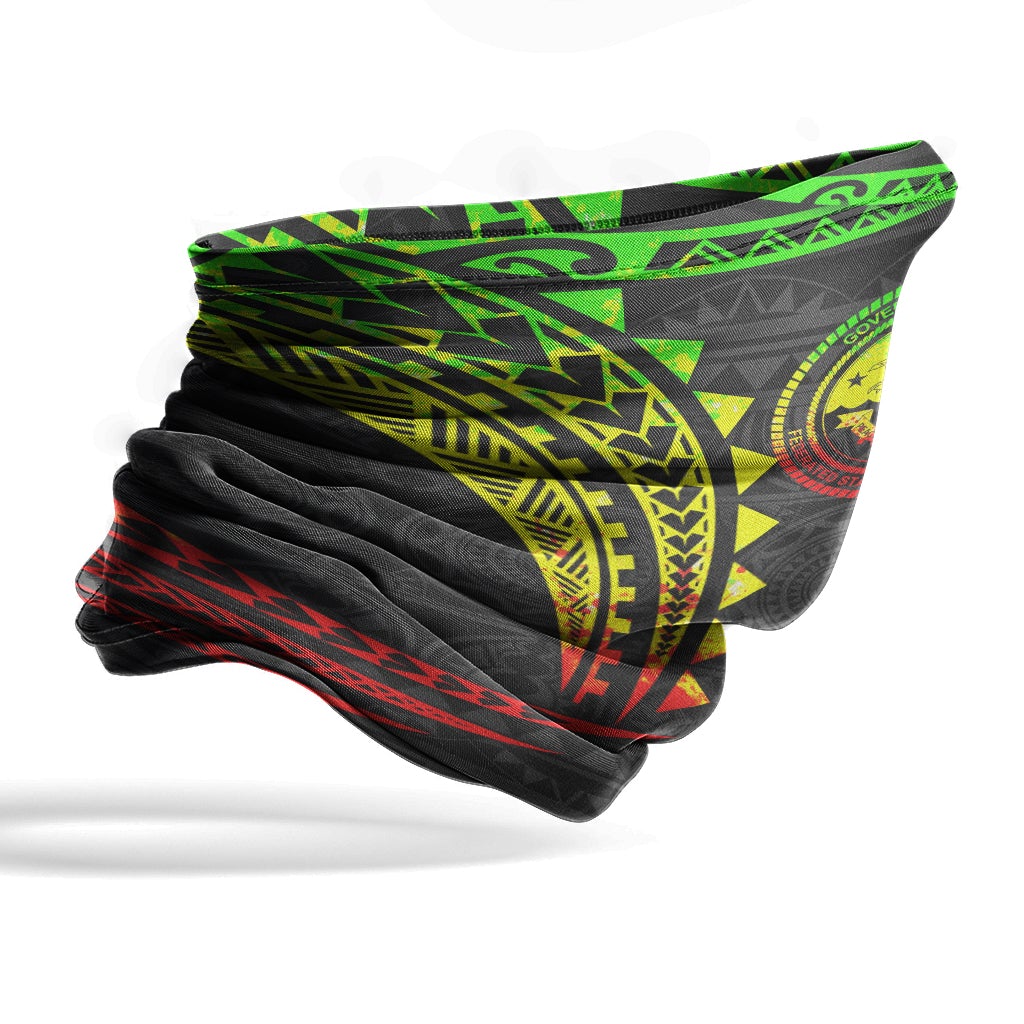 Federated States of Micronesia Neck Gaiter - Tribal Pattern Reggae
