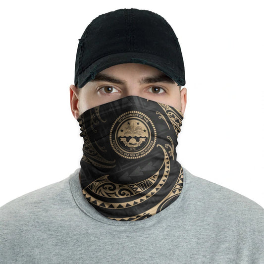 Federated States of Micronesia Neck Gaiter - Tribal Wave Gold