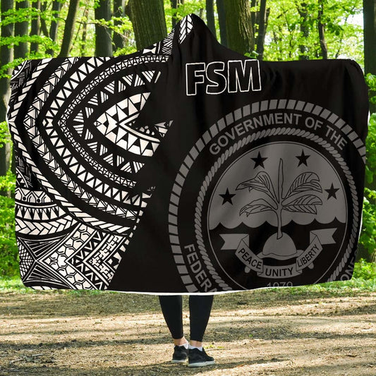 Federated States of Micronesia Pattern Economy Hooded Blanket