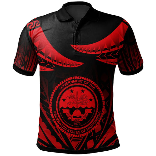 Federated States of Micronesia Polo Shirt - Polynesian Tribal Tattoo