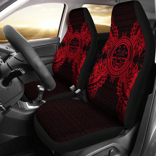 Federated States Of Micronesia Polynesia Car Seat Cover - FSM Seal Map Red