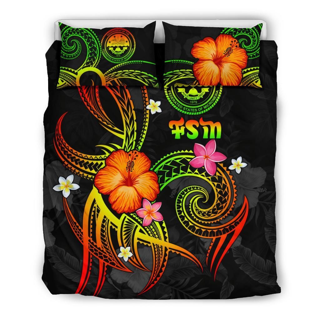 Federated States Of Micronesia Polynesian Bedding Set - Legend Of FSM (Reggae)