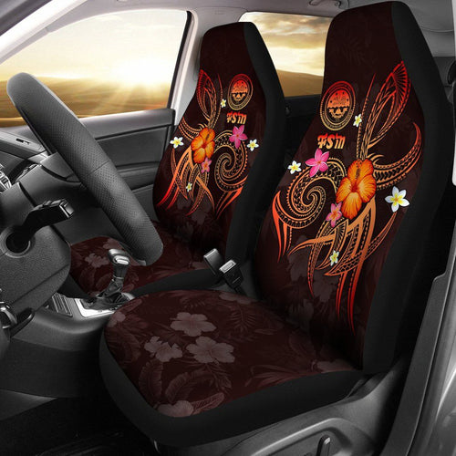 Federated States of Micronesia Polynesian Car Seat Covers - Legend of FSM (Red)