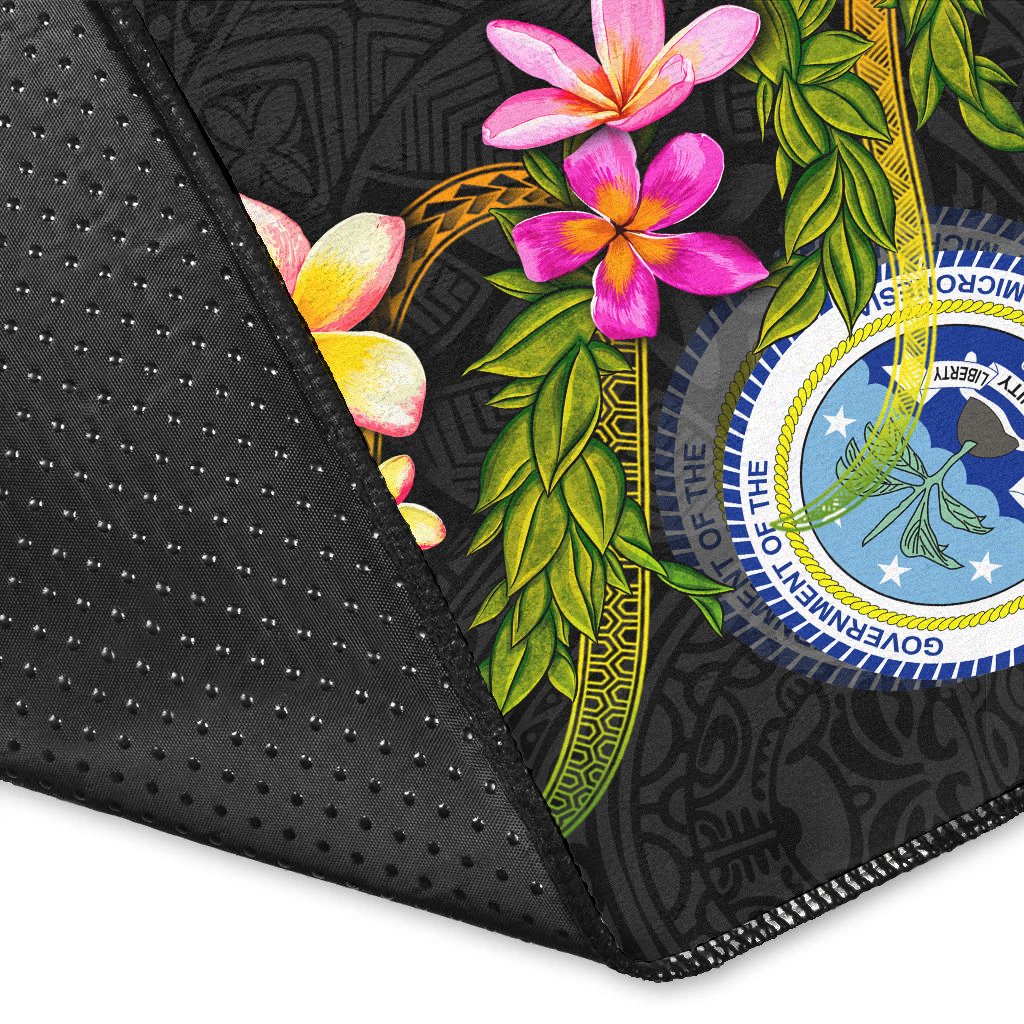 Federated States Of Micronesia Polynesian Custom Personalised Area Rug - Plumeria Tribal