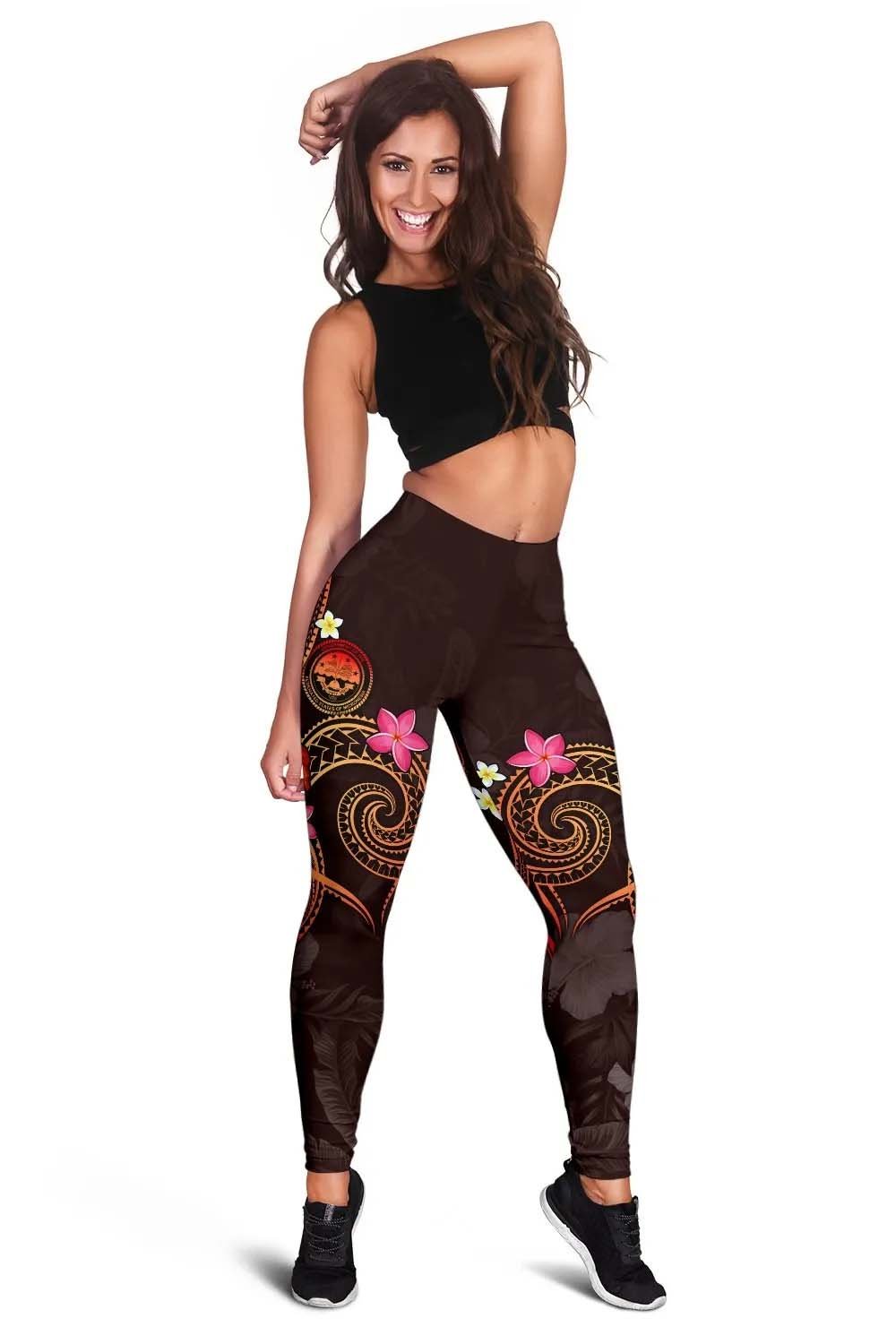Federated States of Micronesia Polynesian Legging - Legend of Federated States of Micronesia (Red)