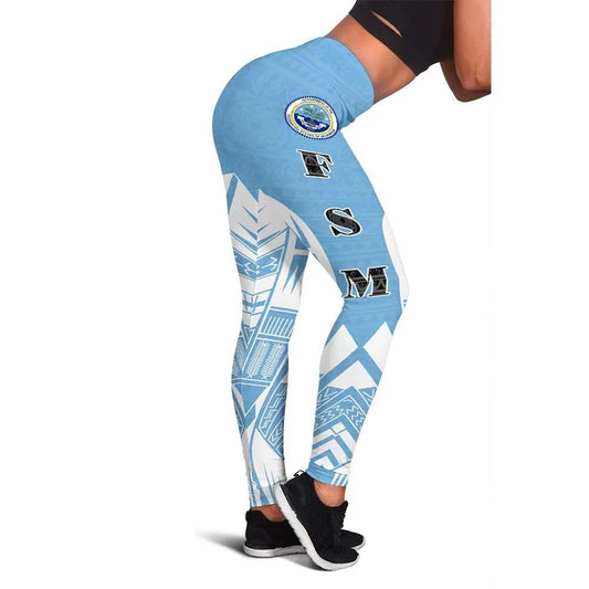 Federated States of Micronesia Polynesian Legging - Polynesian Tattoo Flag Version