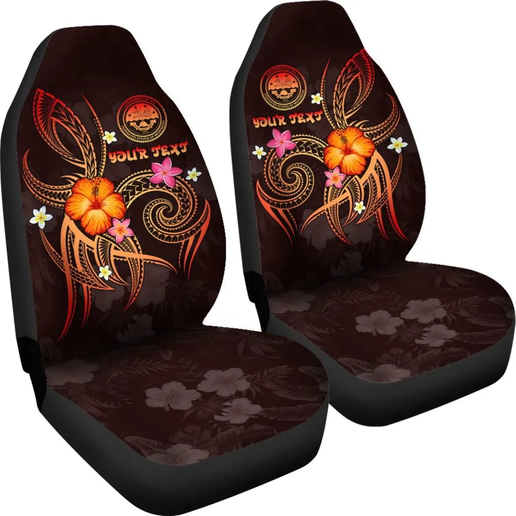 Federated States of Micronesia Polynesian Personalised Car Seat Covers - Legend of FSM (Red)
