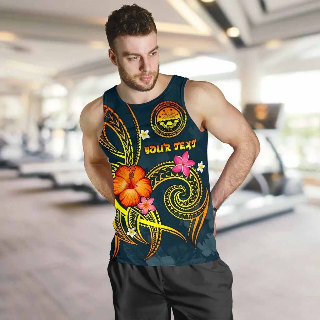Federated States of Micronesia Polynesian Personalised Men Tank Top - Legend of FSM (Blue)