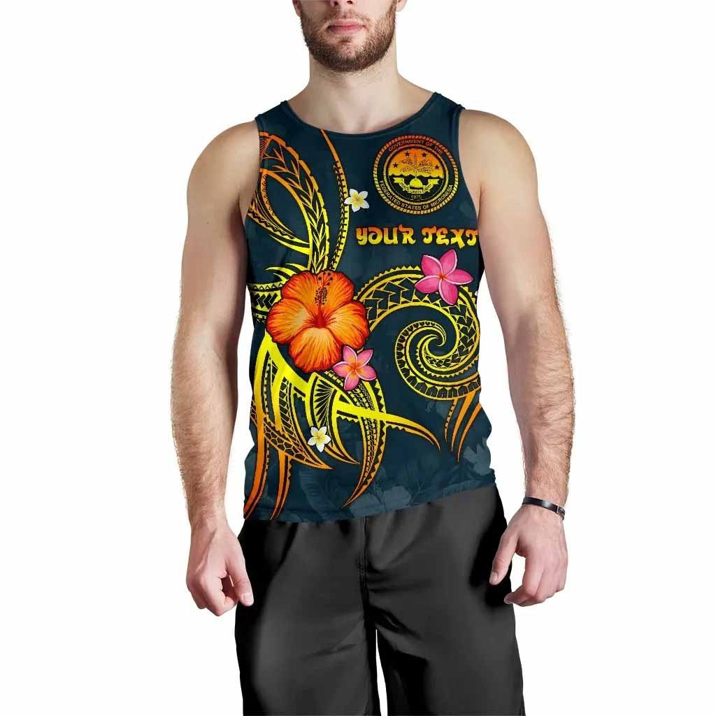 Federated States of Micronesia Polynesian Personalised Men Tank Top - Legend of FSM (Blue)