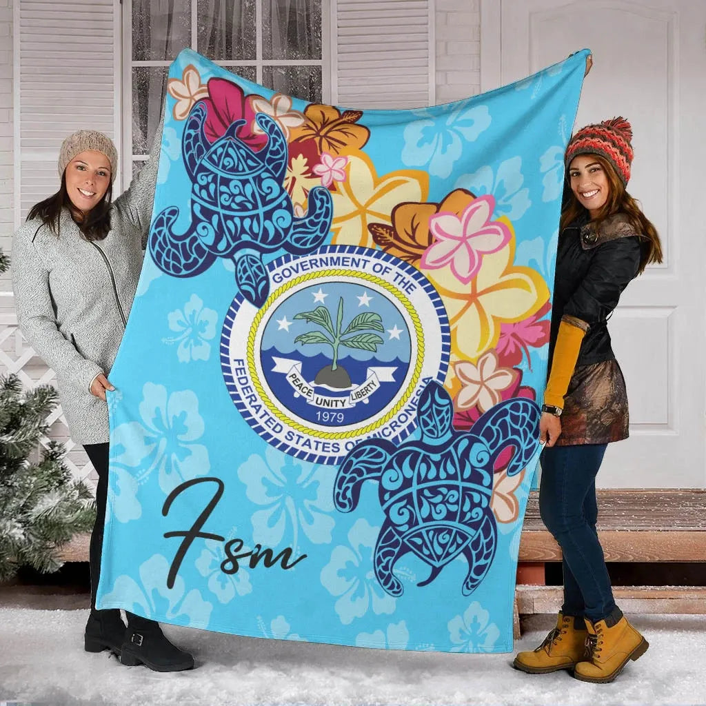 Federated States of Micronesia Premium Blanket - Tropical Style