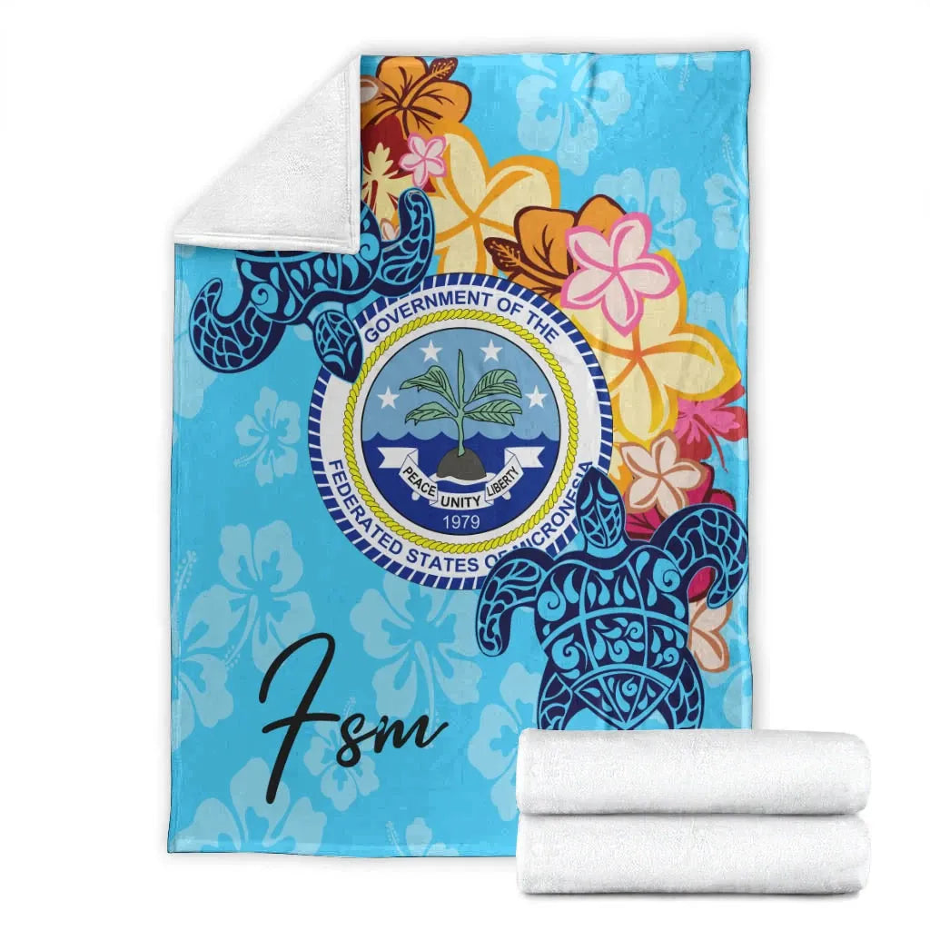 Federated States of Micronesia Premium Blanket - Tropical Style