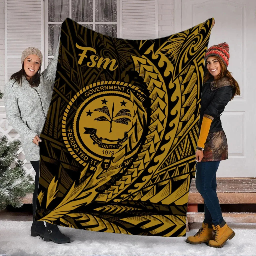 Federated States of Micronesia Premium Blanket - Wings style