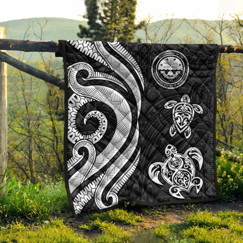 Federated States of Micronesia Premium Quilt - White Tentacle Turtle