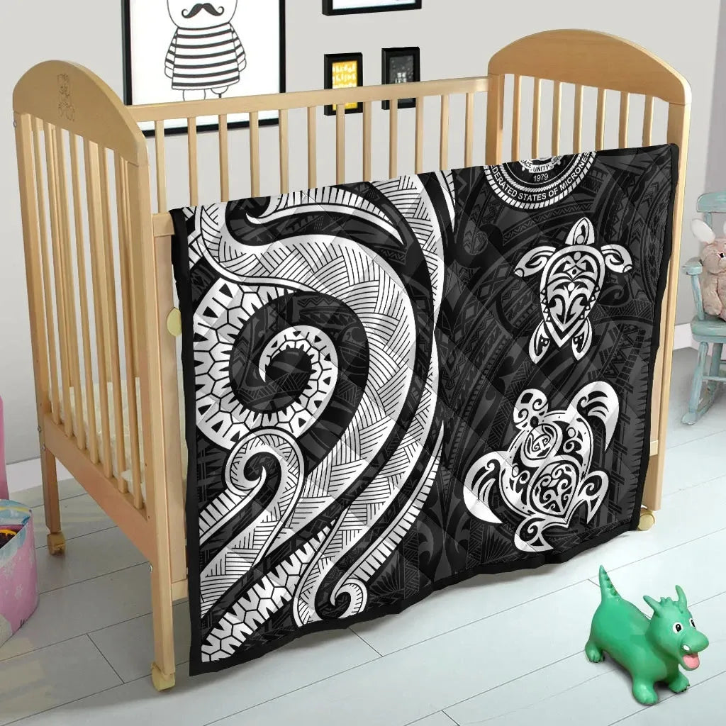 Federated States of Micronesia Premium Quilt - White Tentacle Turtle