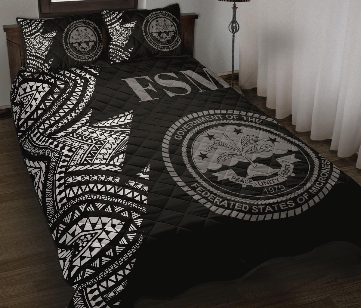 Federated States of Micronesia Quilt Bed Set - Federated States of Micronesia Seal Flash Version
