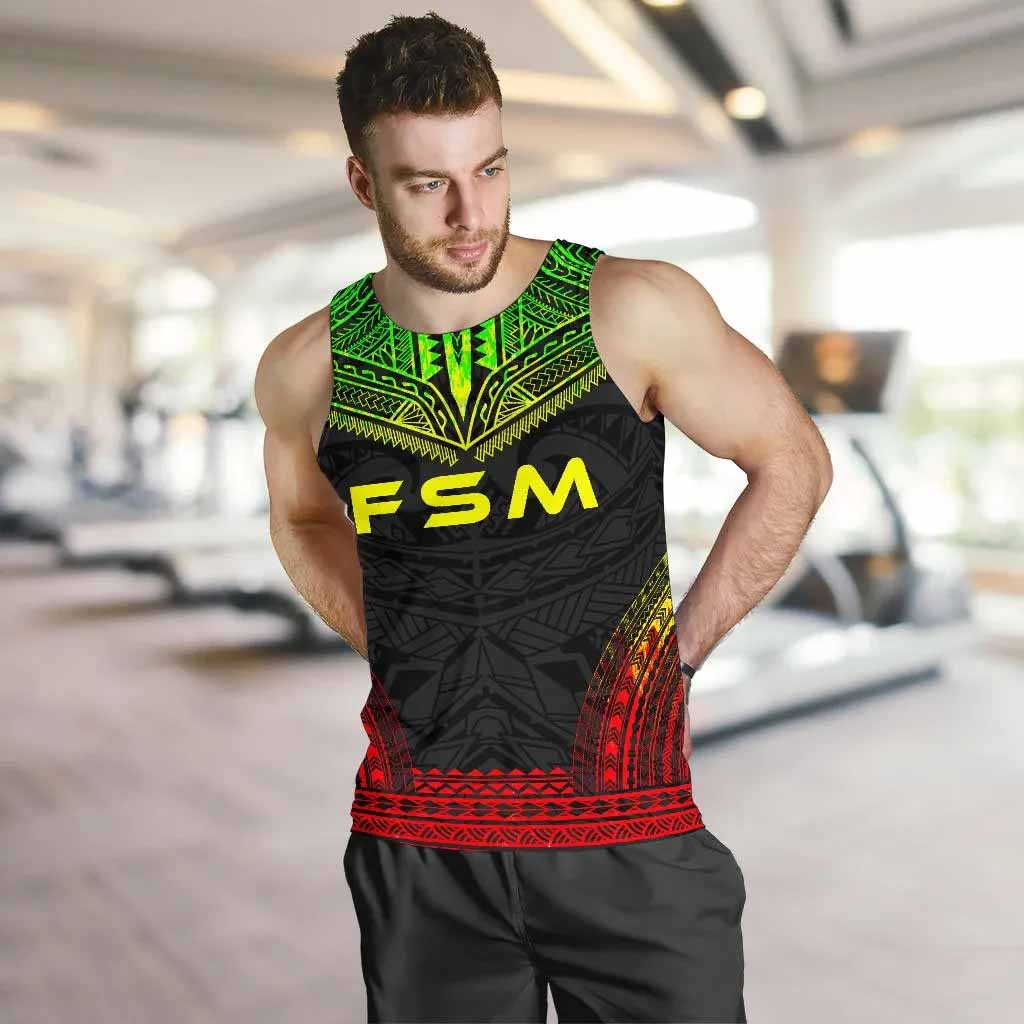 Federated States Of Micronesia Men Tank Top - Polynesian Chief Reggae Version