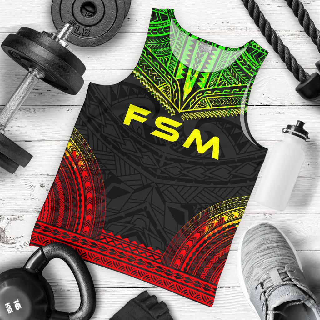 Federated States Of Micronesia Men Tank Top - Polynesian Chief Reggae Version