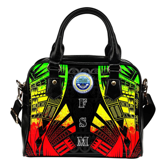 Federated States Of Micronesia Shoulder Handbag - Polynesian Tattoo Reggae