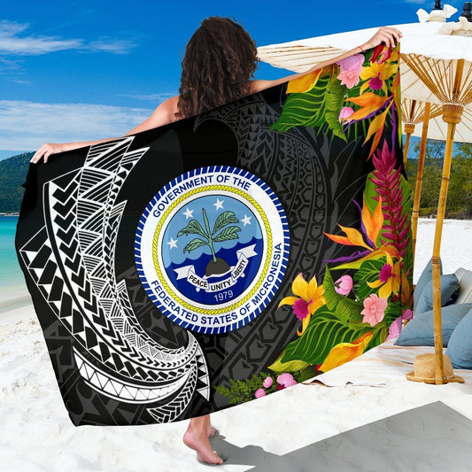 Federated States of Micronesia Sarong - Seal Spiral Polynesian Patterns