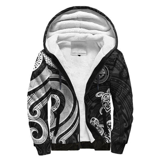 Federated States of Micronesia Sherpa Hoodie - White Tentacle Turtle