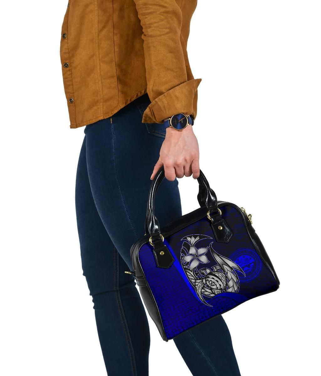 Federated States Of Micronesia Shoulder Handbag Blue - Turtle With Hook