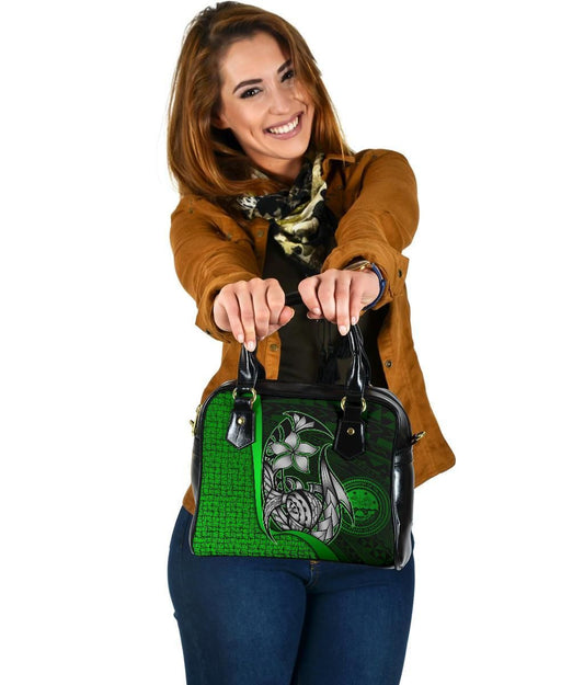 Federated States Of Micronesia Shoulder Handbag Green - Turtle With Hook