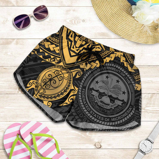 Federated States Of Micronesia Women Shorts - Golden Turtle
