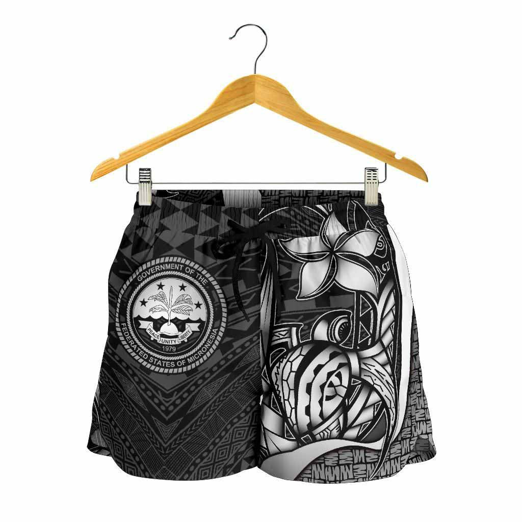Federated States of Micronesia Women Shorts White - Turtle With Hook