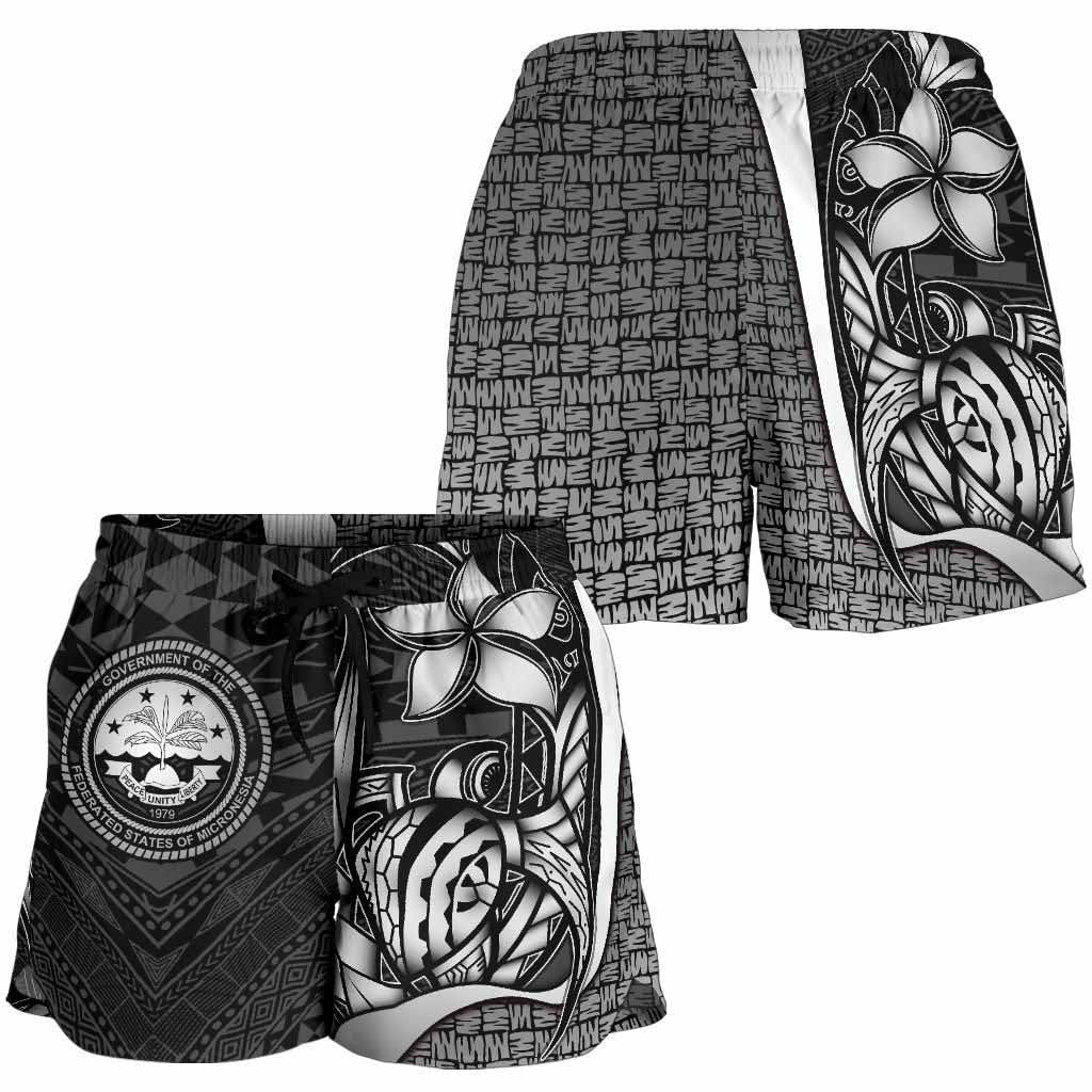 Federated States of Micronesia Women Shorts White - Turtle With Hook