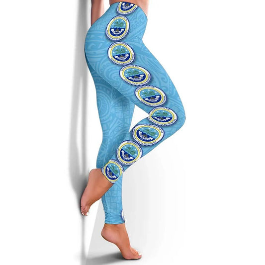 Federated States Of Micronesian Legging - Coat Of Arm Linked Style