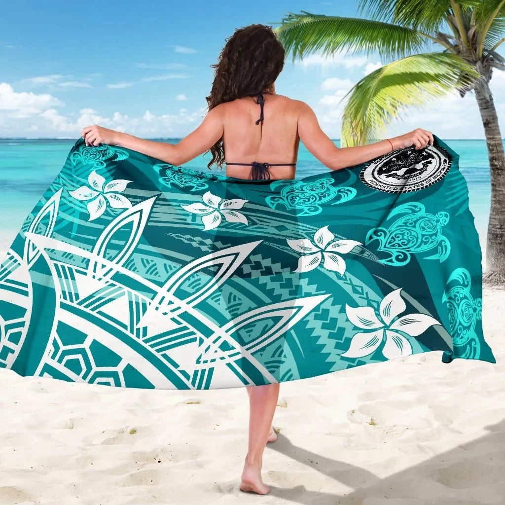 Federated States of Mariana Sarong - Turtle Around Flower