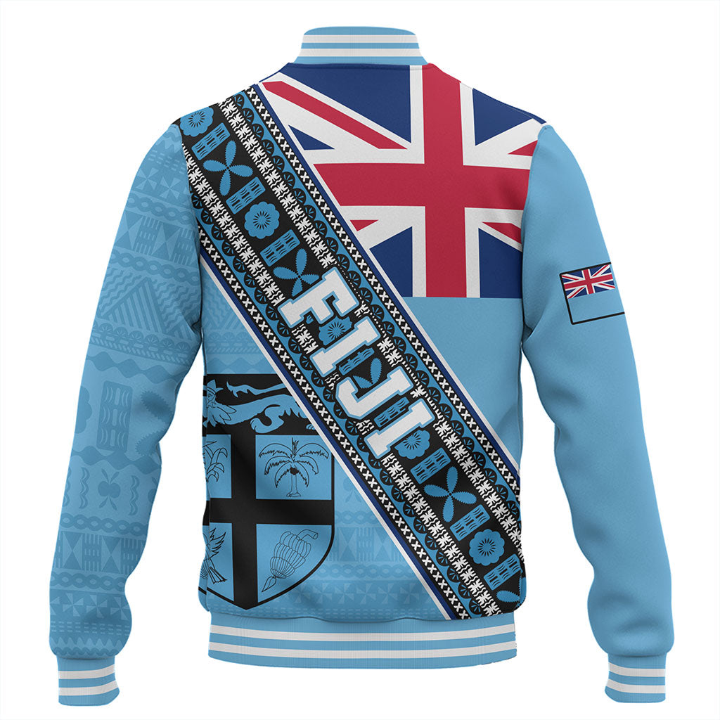 Fiji Baseball Jacket Flag And Coat Of Arms