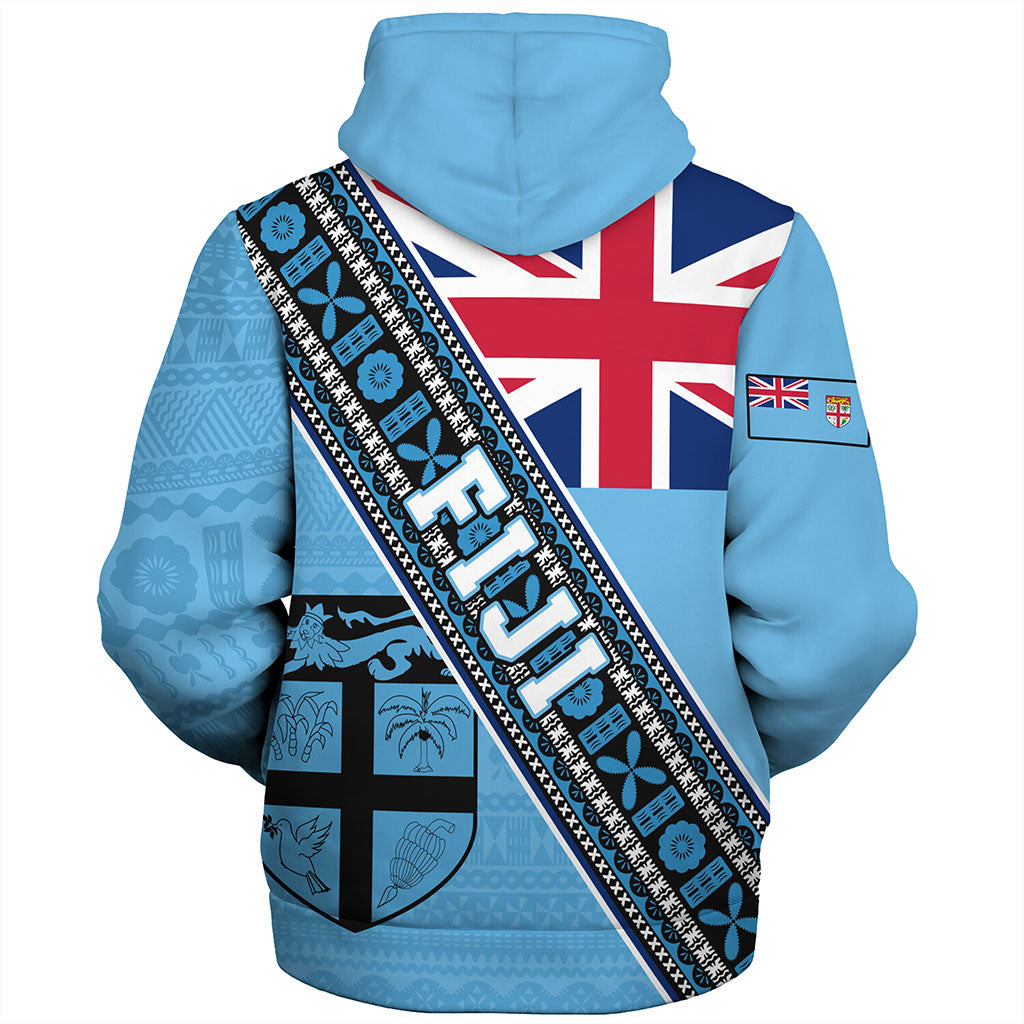 Fiji Sherpa Hoodie Flag And Coat Of Arms